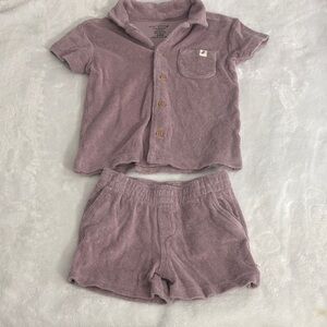 Easy Peasy Kids Purple Terry Cloth Matching Set